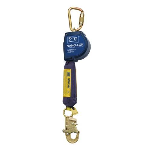 Cordage de s&eacute;curit&eacute; autor&eacute;tractable allong&eacute; Nano-Lok, 10', Polyester/Sangles, Pivotant Oxymax Inc