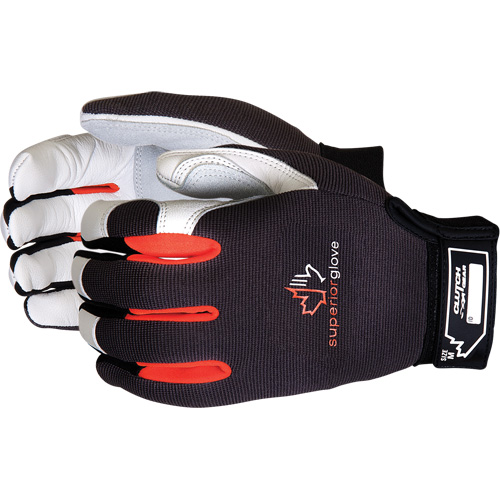 Clutch Gear&reg; Mechanic's Gloves, Grain Leather/Split Leather Palm, Size Small Oxymax Inc