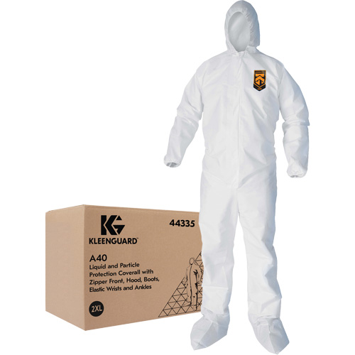 Combinaisons Kleenguard A40, 2T-Grand, Blanc, Microporeux Oxymax Inc