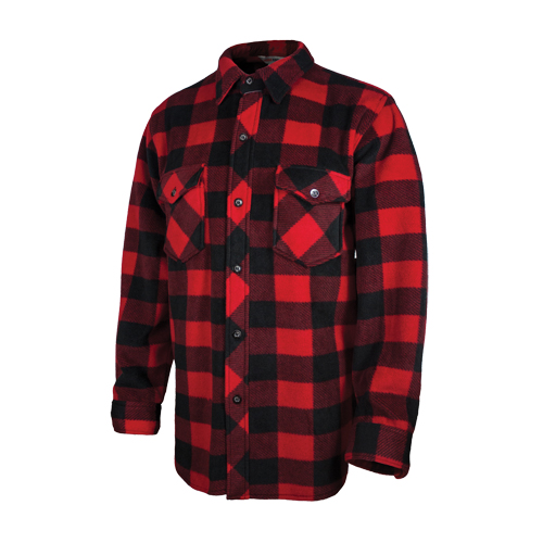 Chemise &agrave; carreaux en molleton solaire, Hommes, Grand, Rouge Oxymax Inc