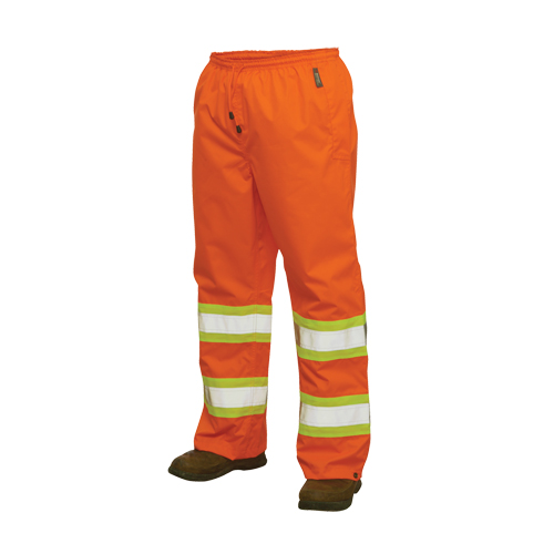 Pantalons imperm&eacute;ables de s&eacute;curit&eacute; 300 deniers, Polyester, Grand, Orange haute visibilit&eacute; Oxymax Inc