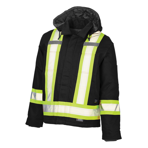 Manteau de s&eacute;curit&eacute;, Noir, Grand Oxymax Inc