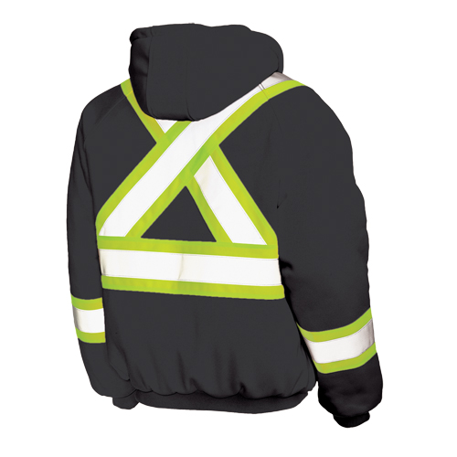 Insulated Safety Hoodie, Polyester, Large, Black Oxymax Inc