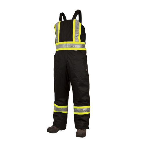 Salopettes de s&eacute;curit&eacute; doubl&eacute;e, Polyester/Polyur&eacute;thane, Grand, Noir Oxymax Inc