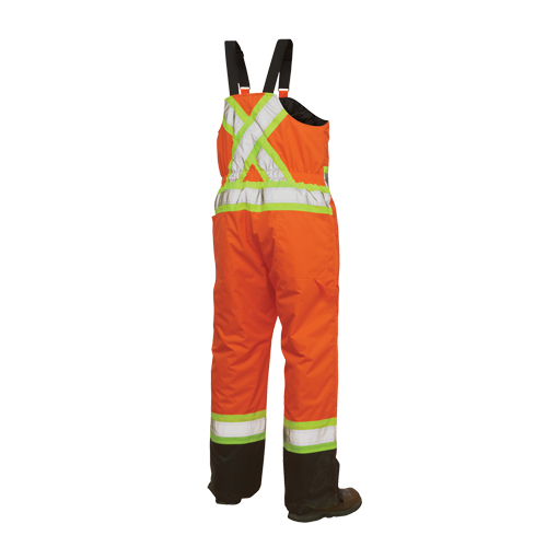 Lined Safety Overalls, Polyester/Polyurethane, Large, High Visibility Orange Oxymax Inc
