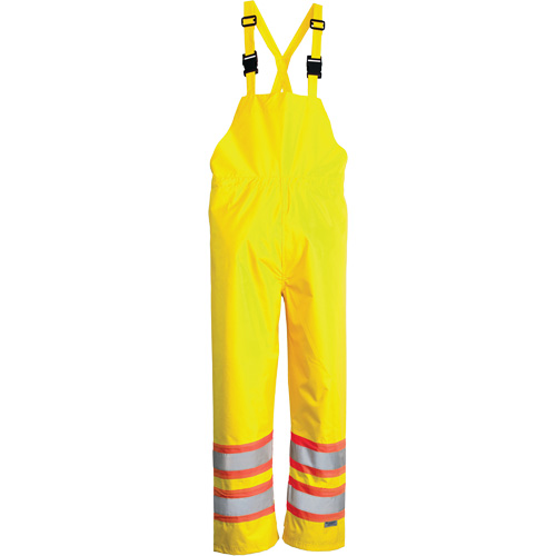 Open Road&reg; Bib Pants, Polyester, Small, High Visibility Lime-Yellow Oxymax Inc
