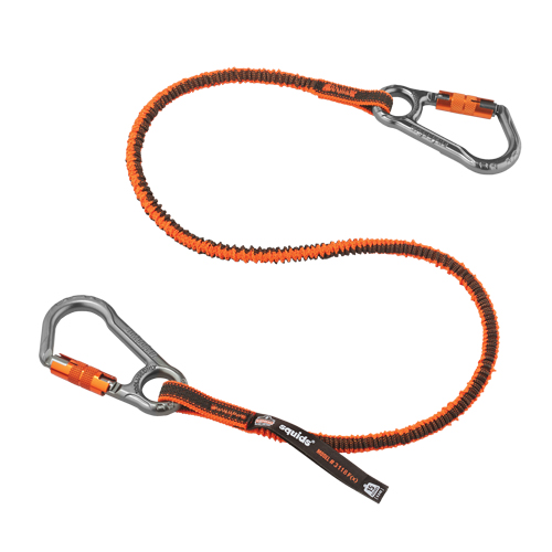 Squids&reg; 3118F(x) Locking Tool Lanyard, Bungee, Dual Carabiner Oxymax Inc