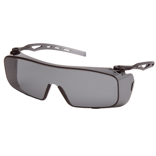 Cappture OTG Safety Glasses, Grey/Smoke Lens, Anti-Fog, ANSI Z87+/Meets/Exceeds CSA Z94.3 Oxymax Inc