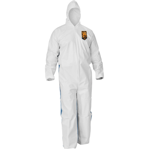 Combinaisons avec dos respirant Kleenguard A40, Grand, Bleu/Blanc, Microporeux/SMS Oxymax Inc