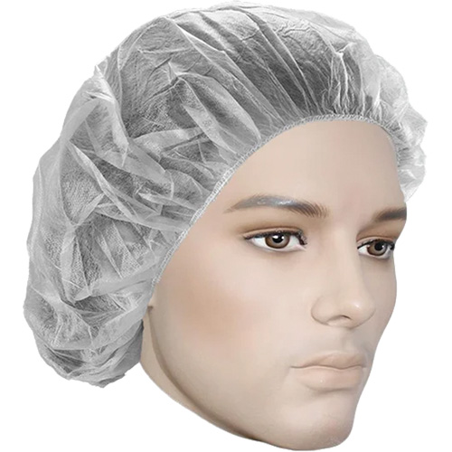 Bouffant Caps, Polypropylene, 18", White Oxymax Inc