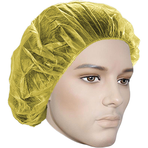 Bonnets bouffants, Polypropyl&egrave;ne, 24", Jaune Oxymax Inc