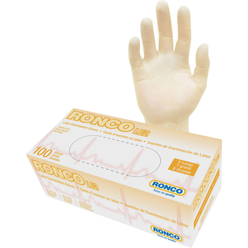 Gants jetables, T-Grand, Latex, 4 mils, Sans poudre, Naturel, Classe 2 Oxymax Inc