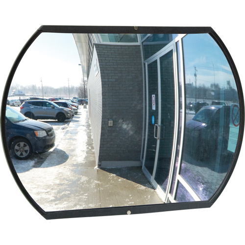 Roundtangular Convex Mirror with Bracket, 24" H x 36" W, Indoor/Outdoor Oxymax Inc