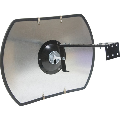 Miroir convexe rectangulaire/rond avec support, 24" h x 36" la, Int&eacute;rieur/Ext&eacute;rieur Oxymax Inc