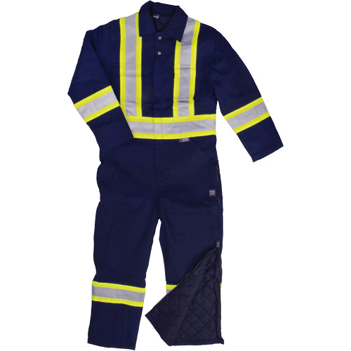 Combinaison en toile avec bandes r&eacute;fl&eacute;chissantes, Petit, Bleu marin Oxymax Inc