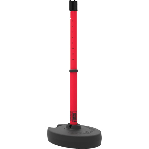 Base pour montant de barri&egrave;re PLUS, Hauteur de 42", Rouge Oxymax Inc