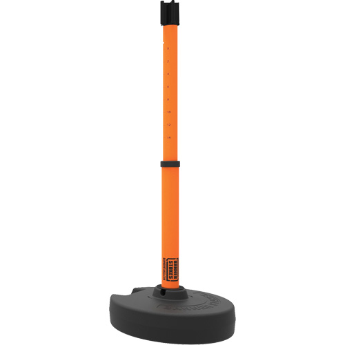 Base pour montant de barri&egrave;re PLUS, Hauteur de 42", Orange Oxymax Inc
