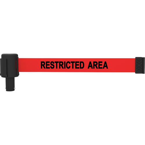 Cassette de banni&egrave;re PLUS, Restricted Area, 15', Ruban Rouge Oxymax Inc