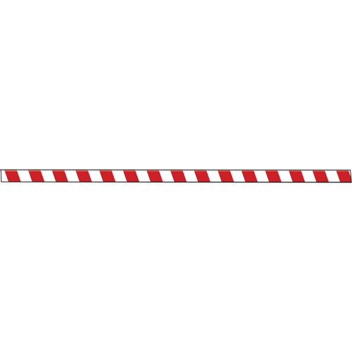 Tough-Mark Heavy-Duty Floor Marking, Rectangle, 48" L x 2" W, Red and White, Polyethylene Oxymax Inc