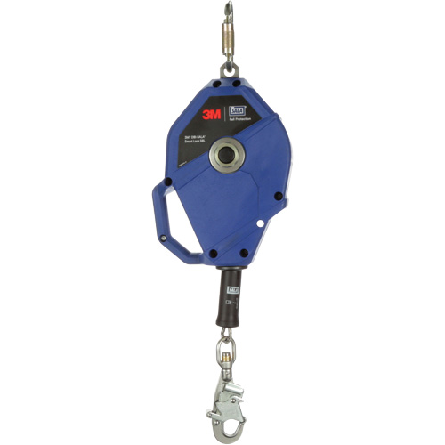 Cordage de s&eacute;curit&eacute; autor&eacute;tractable avec verrouillage intelligent, 50', Acier inoxydable, Pivotant Oxymax Inc