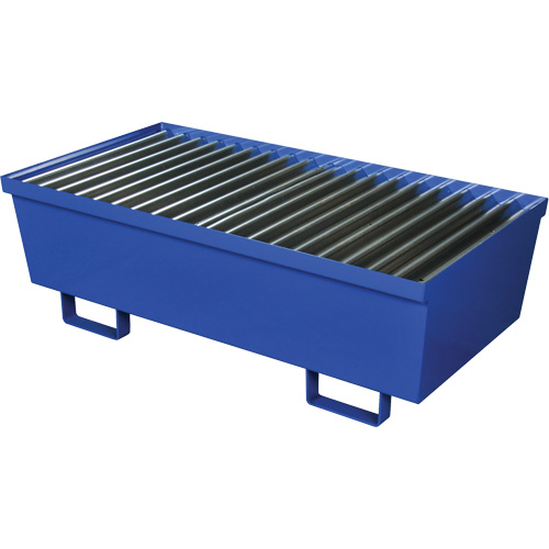 Steel Spill Containment Pallet, 74 US gal. Spill Capacity, 27" x 51.25" x 13" Oxymax Inc