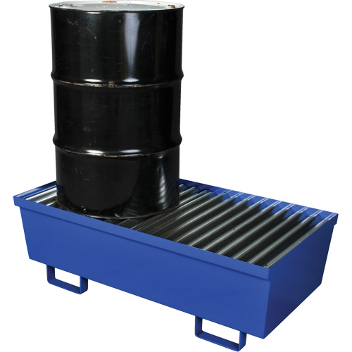 Steel Spill Containment Pallet, 74 US gal. Spill Capacity, 27" x 51.25" x 13" Oxymax Inc