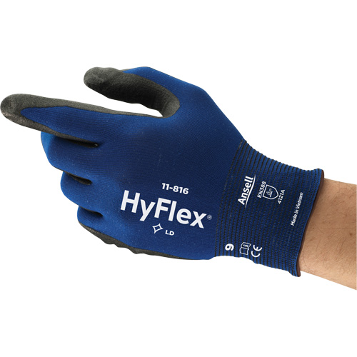 Gants HyFlex 11-816, 6, R&ecirc;vetement Mousse de nitrile, Calibre 18, Enveloppe en Nylon/Spand Oxymax Inc