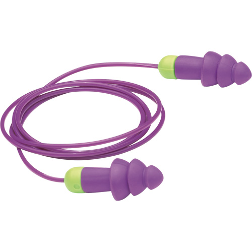 Bouchons d'oreilles r&eacute;utilisables Rockets, Avec cordon, Vrac - Sac en poly, 27 dB NRR, Taille unique Oxymax Inc