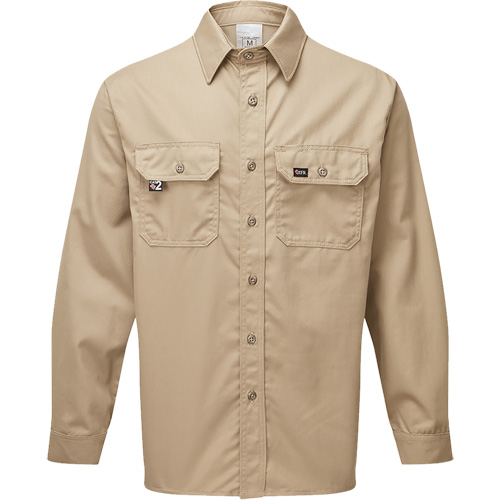 Chemise de travail de luxe 7 oz UltraSoft, Petit, Khaki Oxymax Inc