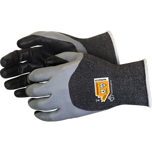 Double-Dipped Cut-Resistant Gloves, Size 5, 18 Gauge, Foam Nitrile Coated, TenActiv Shell, ASTM ANSI Level A4 Oxymax Inc