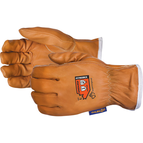 Endura&reg; High-Cut Driver's Gloves, Small, Grain Goatskin Palm, Steel/Para-Aramid Inner Lining Oxymax Inc