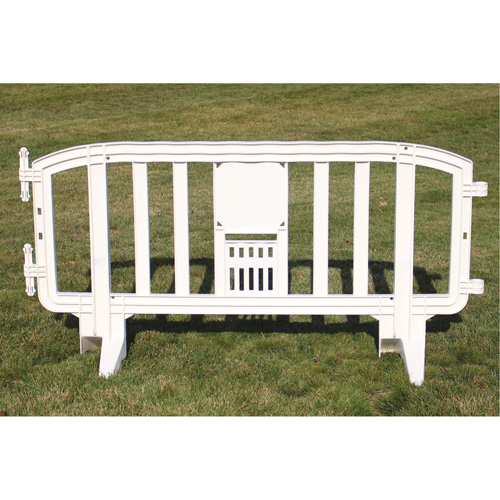 Movit Barricade, Interlocking, 78" L x 39" H, White Oxymax Inc