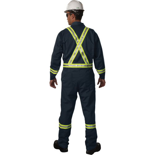 Westex UltraSoft&reg; Unlined Coveralls, Size Large (Tall), Navy Blue, 12.4 cal/cm2 Oxymax Inc