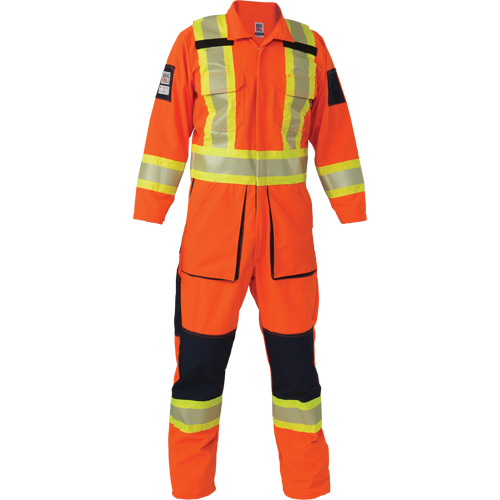 Ripstop Coveralls, Small, High Visibility Orange Oxymax Inc