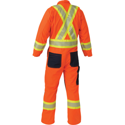 Ripstop Coveralls, Small, High Visibility Orange Oxymax Inc