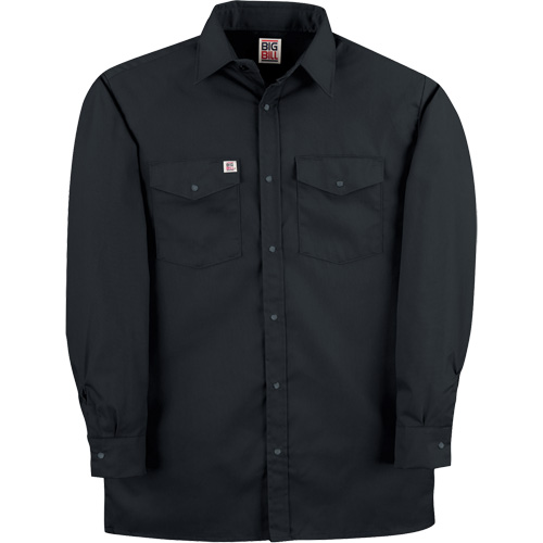 Chemise de travail en tissu crois&eacute; avec boutons-pression, Hommes, Moyen (grande taille), Noir Oxymax Inc