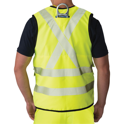 Ripstop Surveyor's Vest, High Visibility Lime-Yellow, Small, Polyester Oxymax Inc