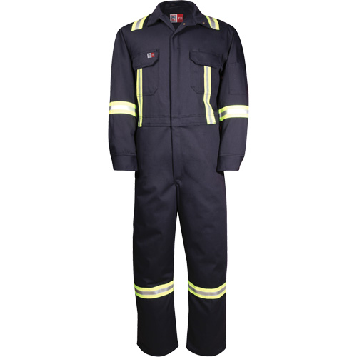 Westex UltraSoft&reg; Deluxe Coveralls with Reflective Material, Size 36, Navy Blue, 8.7 cal/cm² Oxymax Inc