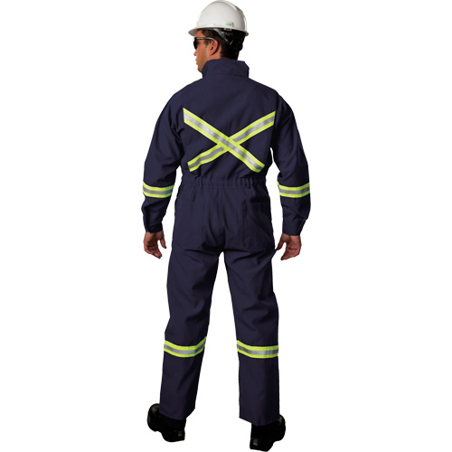 Westex UltraSoft&reg; Deluxe Coveralls with Reflective Material, Size 36, Navy Blue, 8.7 cal/cm² Oxymax Inc