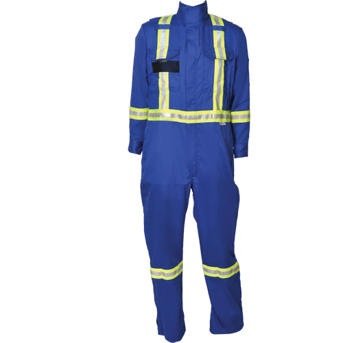 Firewall FR&reg; Striped Coveralls, Size X-Small, Royal Blue Oxymax Inc