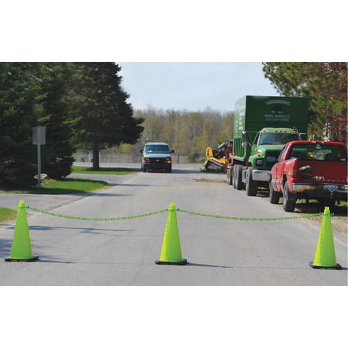 Ensemble de c&ocirc;nes de signalisation et chaînes, 36", Orange Oxymax Inc