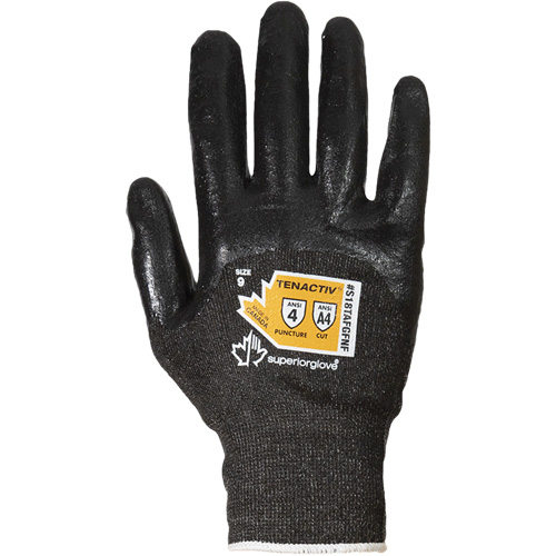 Gants en tricot de fibre filament composite ultrafin, Taille 5, Calibre 18, Rev&ecirc;tement Mousse de nitrile, Enveloppe en TenActiv, ASTM ANSI niveau A4 Oxymax Inc