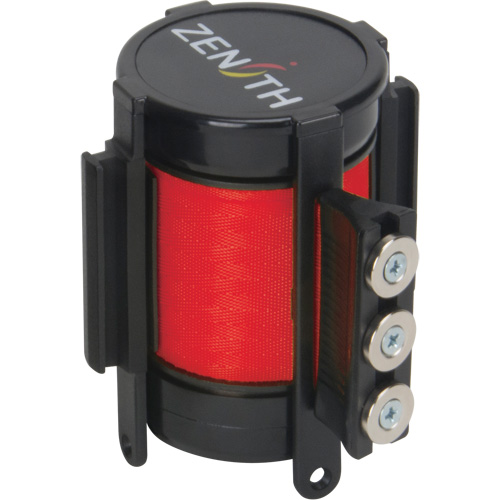Cassette de ruban magn&eacute;tique pour barri&egrave;re de contr&ocirc;le des foules personnalis&eacute;e, 12', Ruban Rouge Oxymax Inc