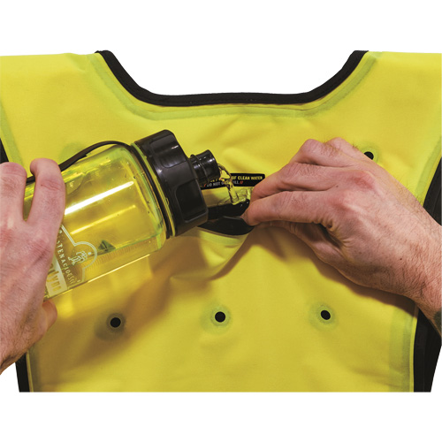 Veste refroidissante &agrave; &eacute;vaporation s&egrave;che &eacute;conomique Chill-Its 6687, Petit/Moyen, Jaune lime haute visibilit&eacute; Oxymax Inc