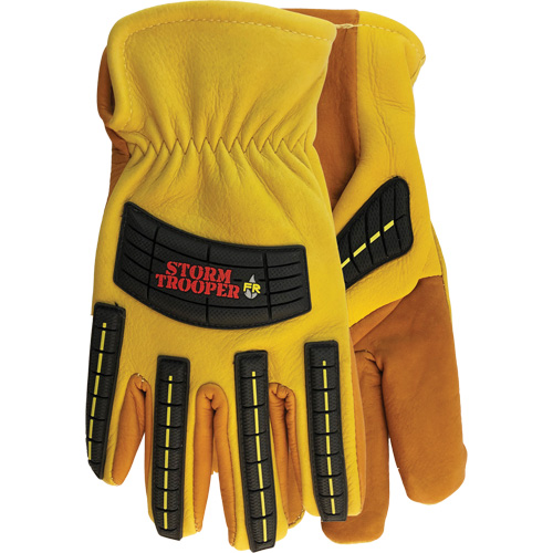 Gants Storm Trooper 5782, Grand, Paume en Cuir de vache, Poignet &agrave; enfiler Oxymax Inc