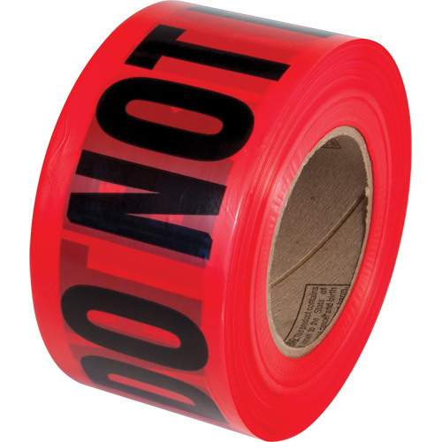 PrimeGuard "Danger Do Not Enter" Barricade Tape, English, 3" W x 1000' L, Black on Red Oxymax Inc