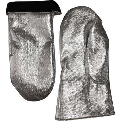 Heat Resistant Welding Mitt, Aluminized Carbon/Leather, One Size, Protects Up To 800° F (426.66° C) Oxymax Inc