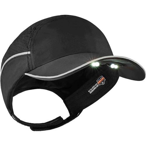 Skullerz&reg; 8965 Lightweight Bump Cap Hat with LED Lighting, Black Oxymax Inc