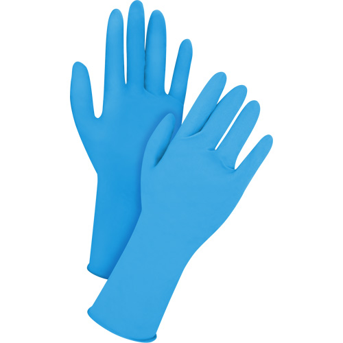 Gants jetables en latex, T-Grand, Latex, 14 mils, Sans poudre, Bleu Oxymax Inc