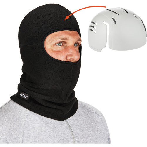 N-Ferno&reg; Zippered Balaclava Face Mask with Bump Cap Insert, Fleece/Polyester, Black Oxymax Inc